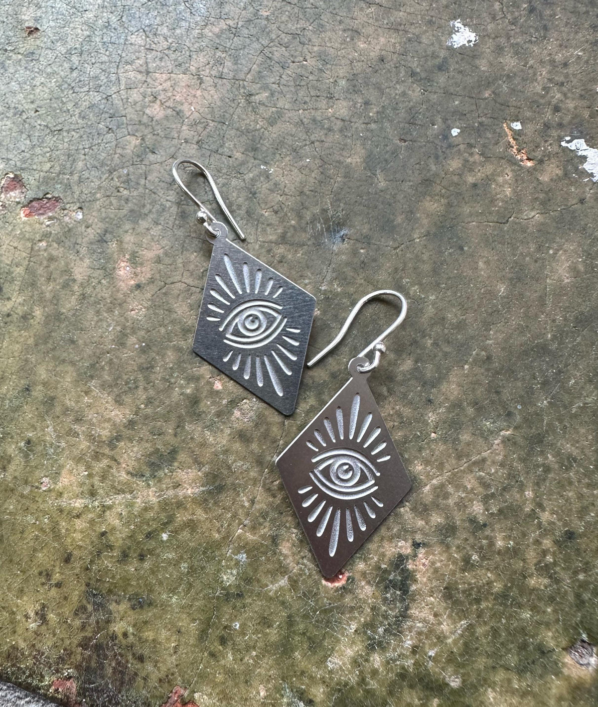 Alziend Oog Oorbellen | Messing & Sterling Zilveren Sieraden