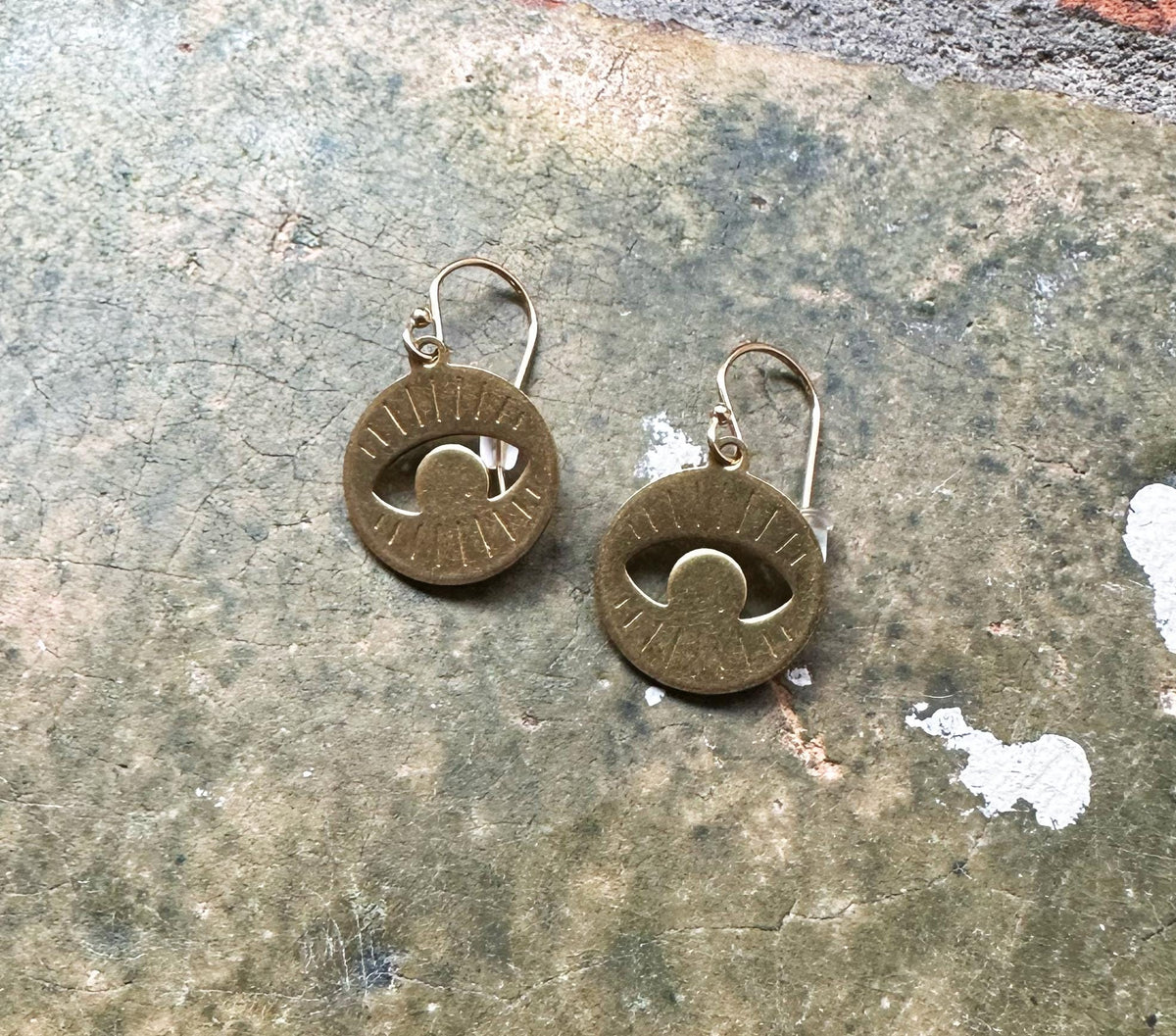 Alziend Oog Oorbellen | Messing & Sterling Zilveren Sieraden