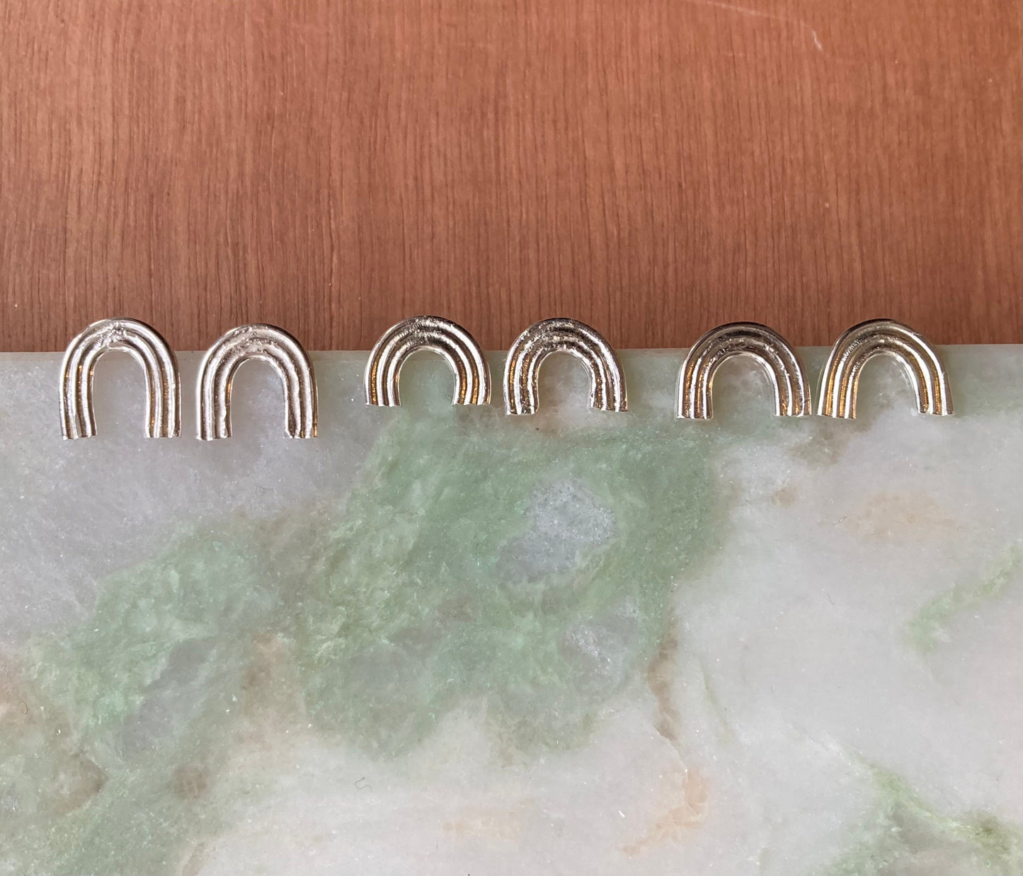 Shen earrings, Eco sterling silver rainbow earrings dangle