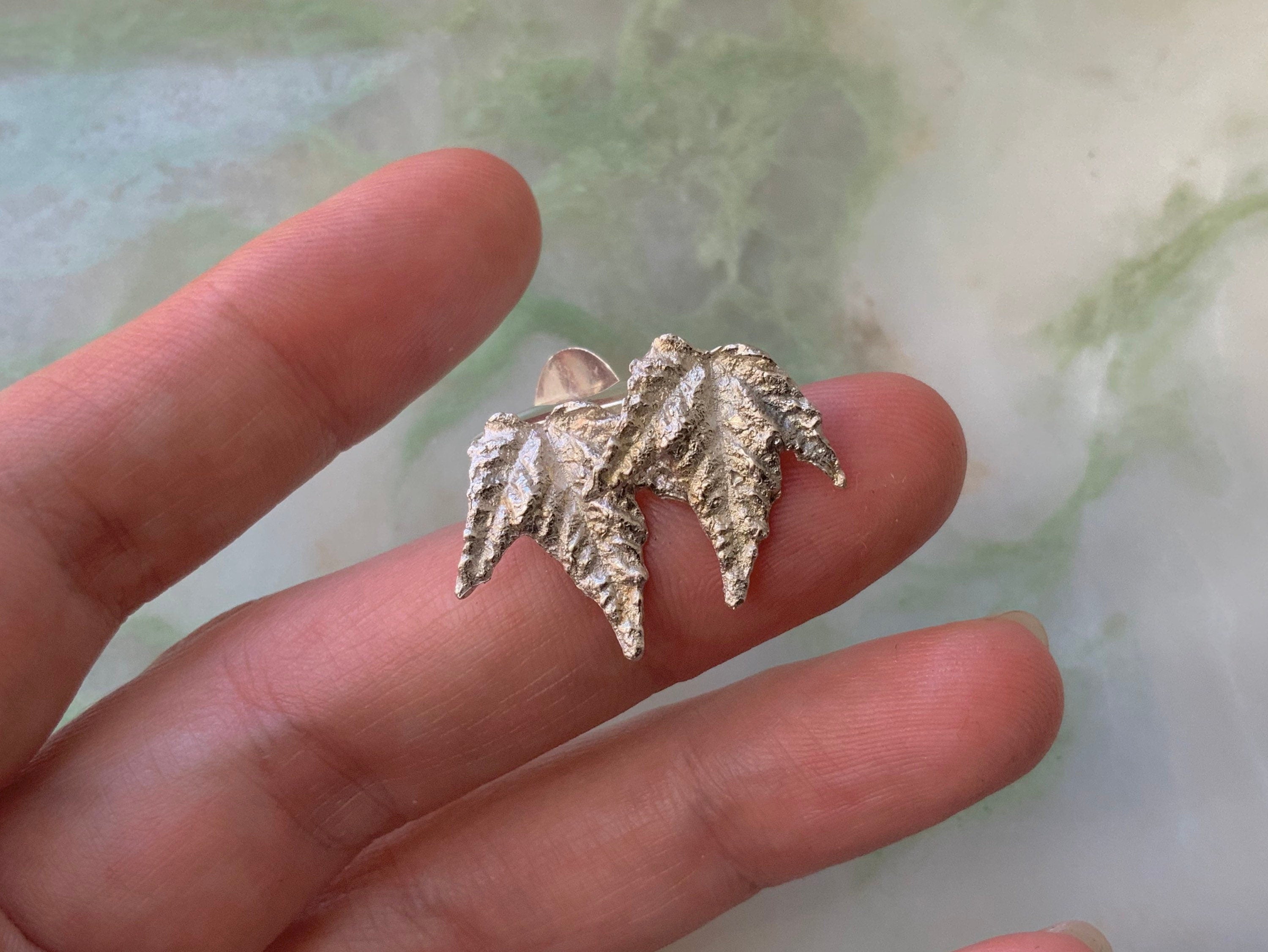 Ebba cufflinks, maple leaves