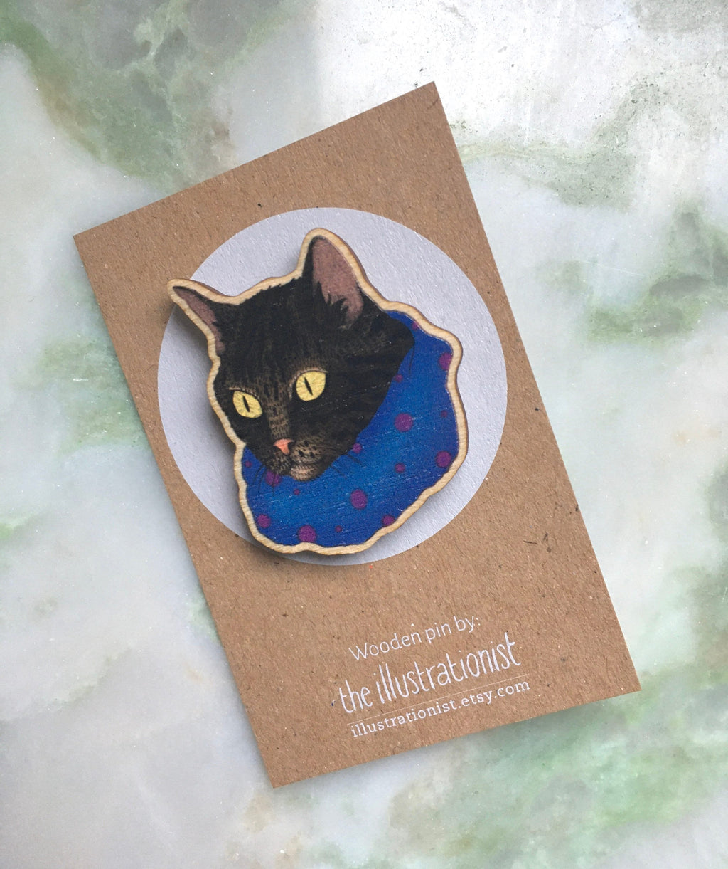 Cat Wooden Pin