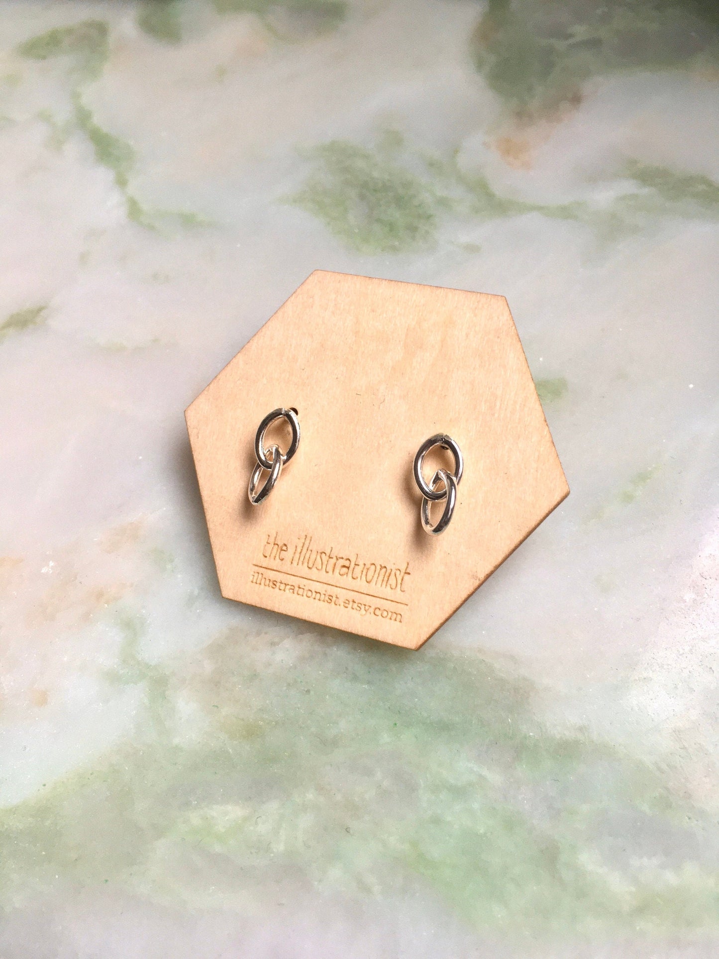 Silver circle earrings