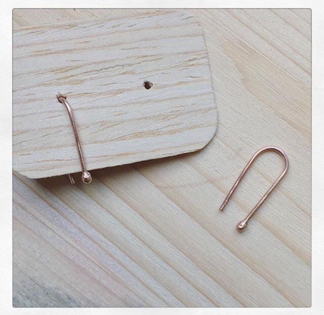 Sterling Silver Horseshoe Earrings | Handmade Ear Threaders