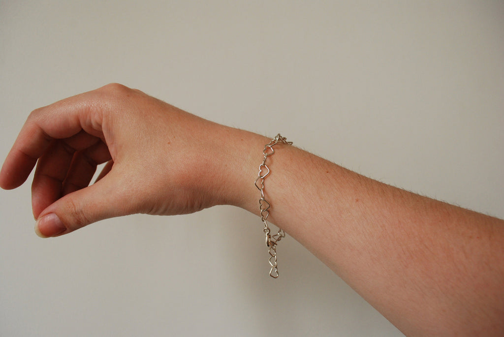 Heart bracelet, small links