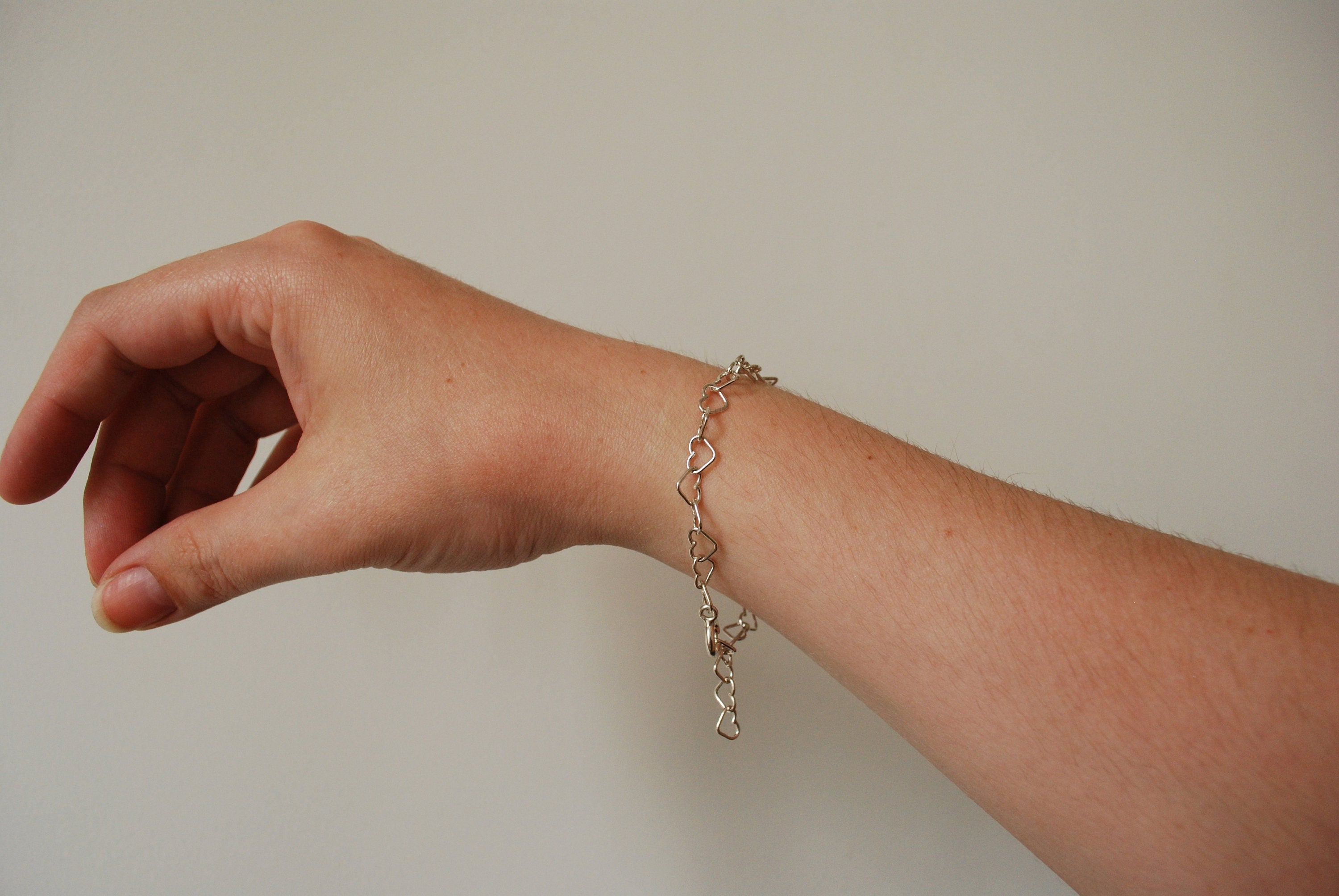Heart bracelet, small links