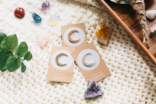 Moon enamel pins
