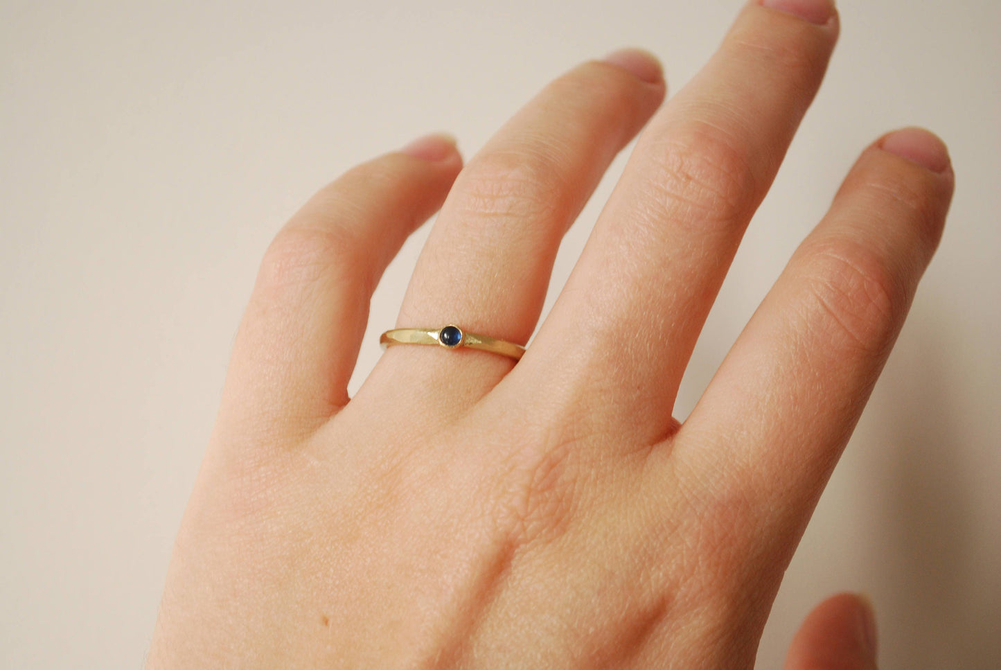 Hammered gold wedding ring