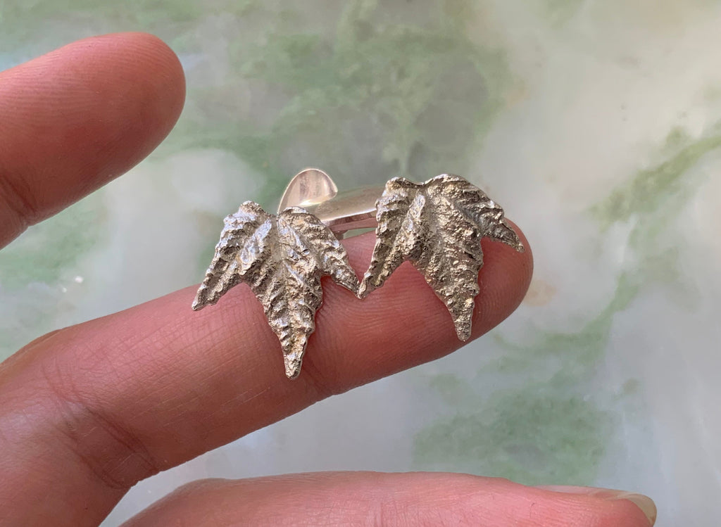 Ebba cufflinks, maple leaves