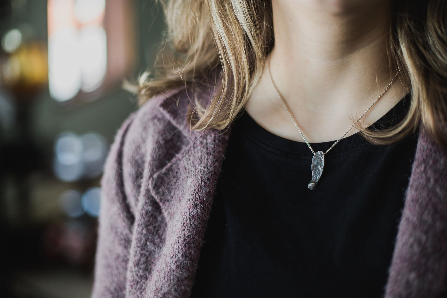 Fine Silver Maple Seed Necklace | Eco-Friendly Tree Pendant