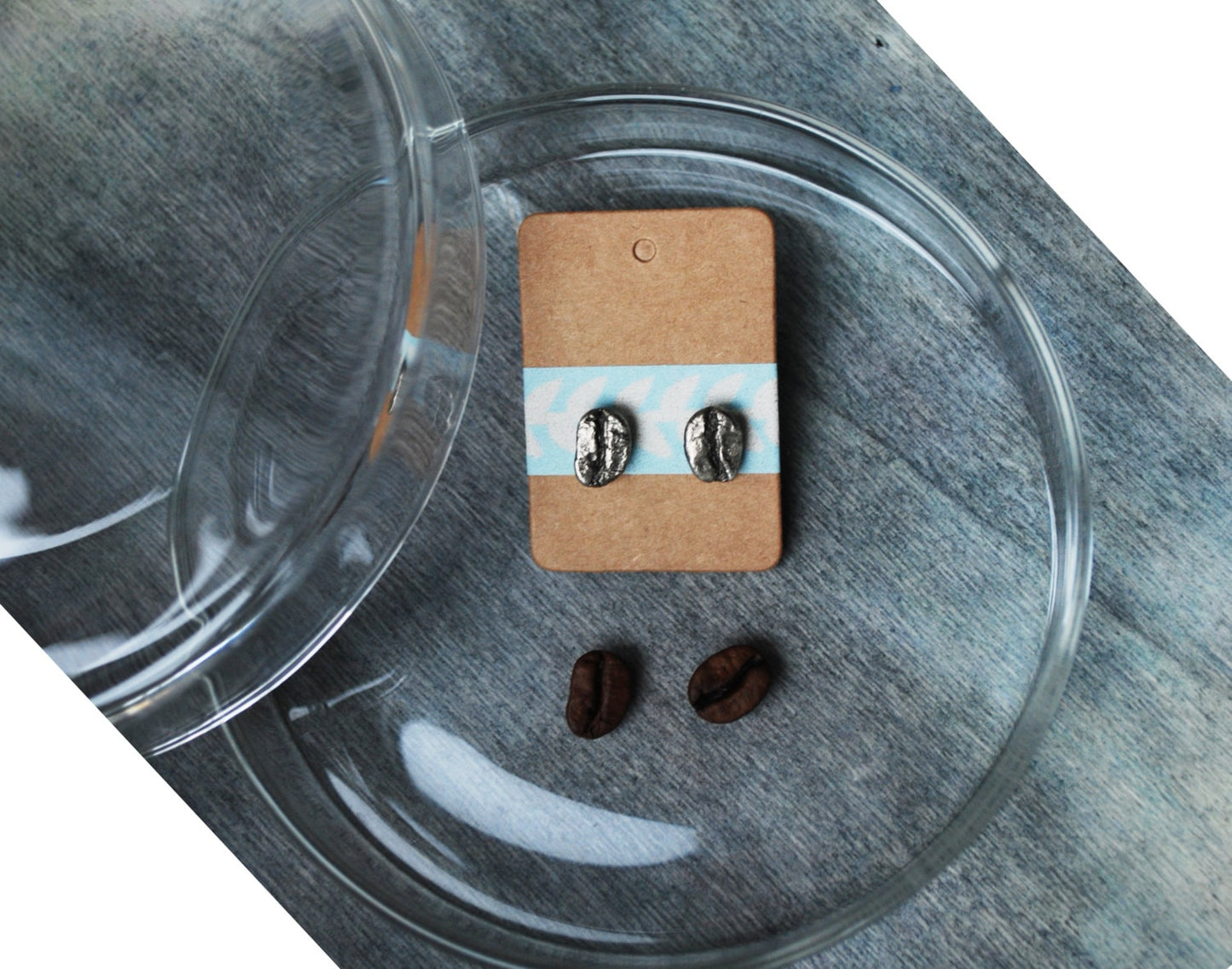 Sterling Silver Coffee Bean Earrings