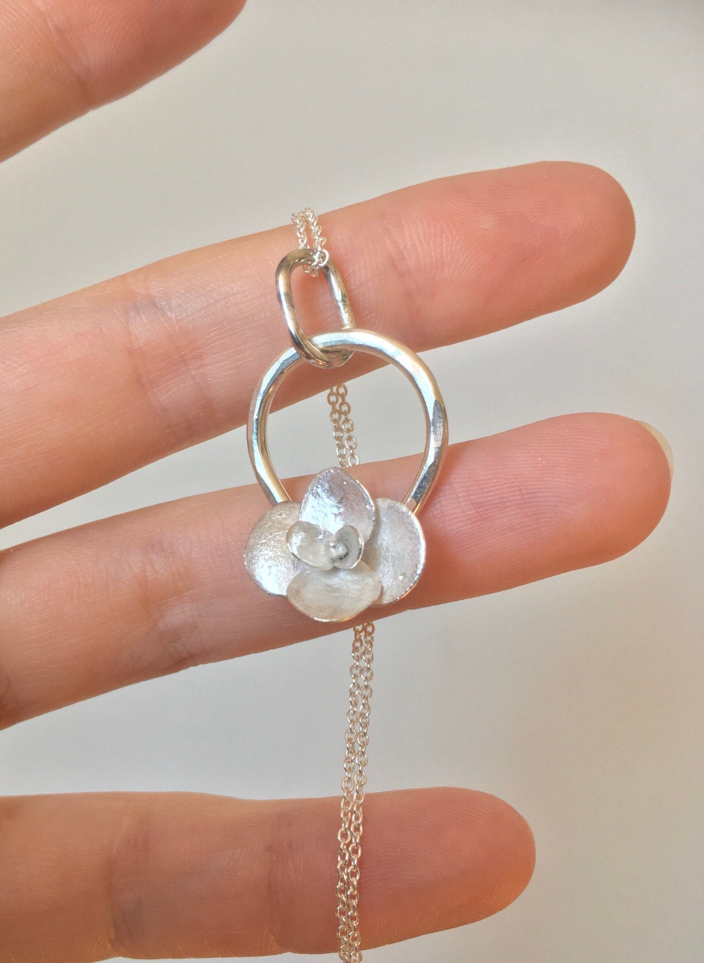 Suce necklace, Eco sterling silver succulent necklace