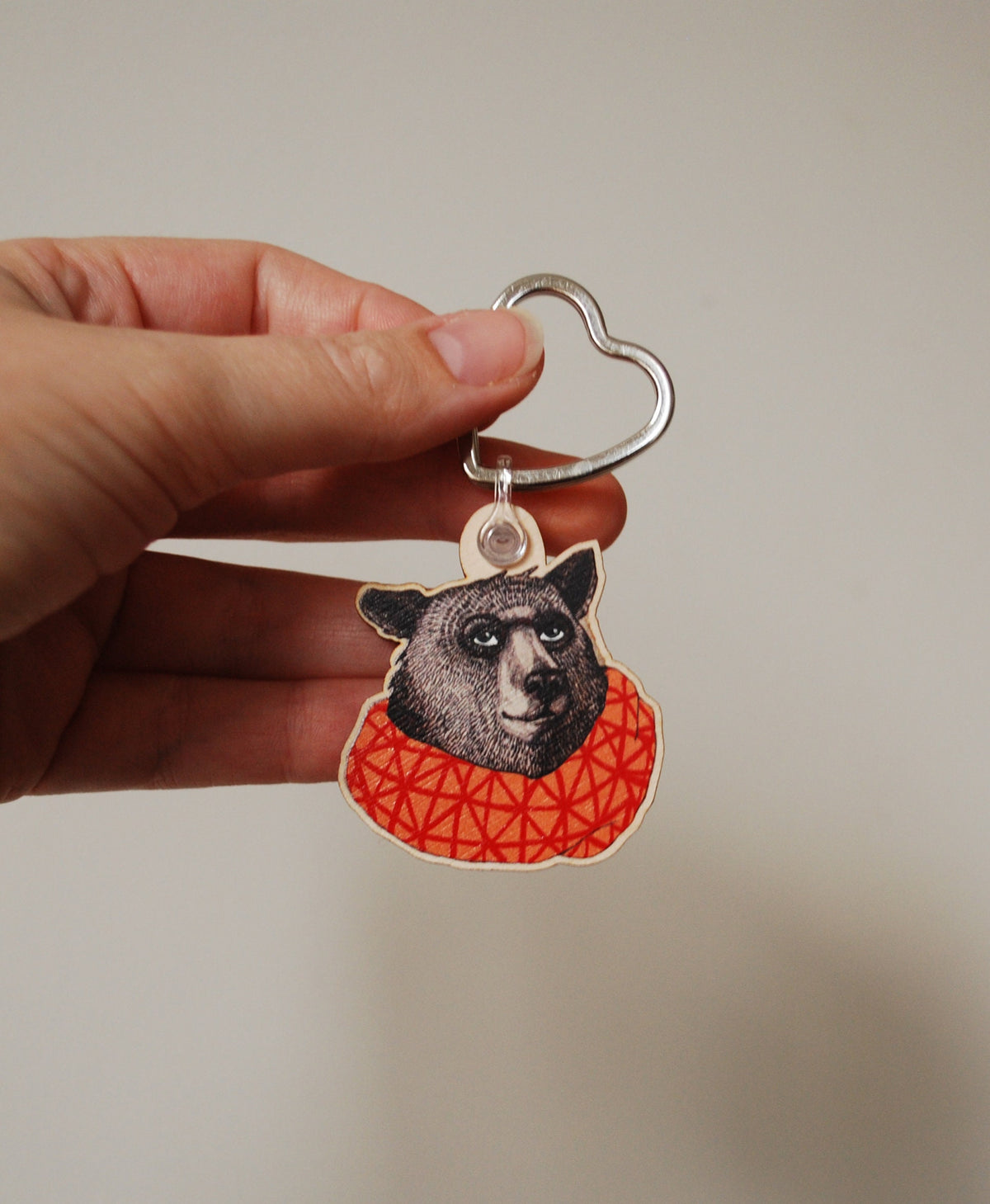Brown bear keychain, Woodland Gift (Housewarming gift)