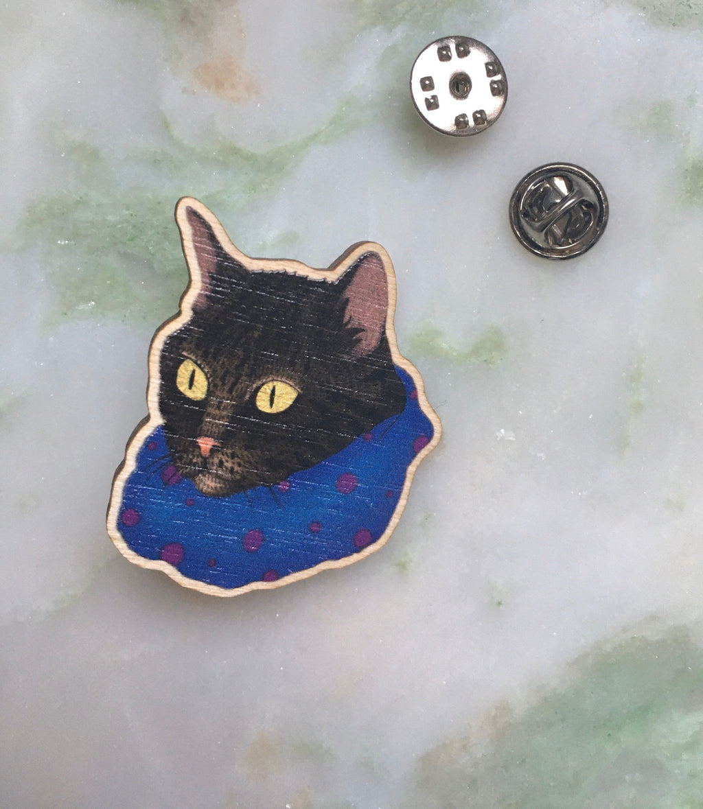 Cat Wooden Pin