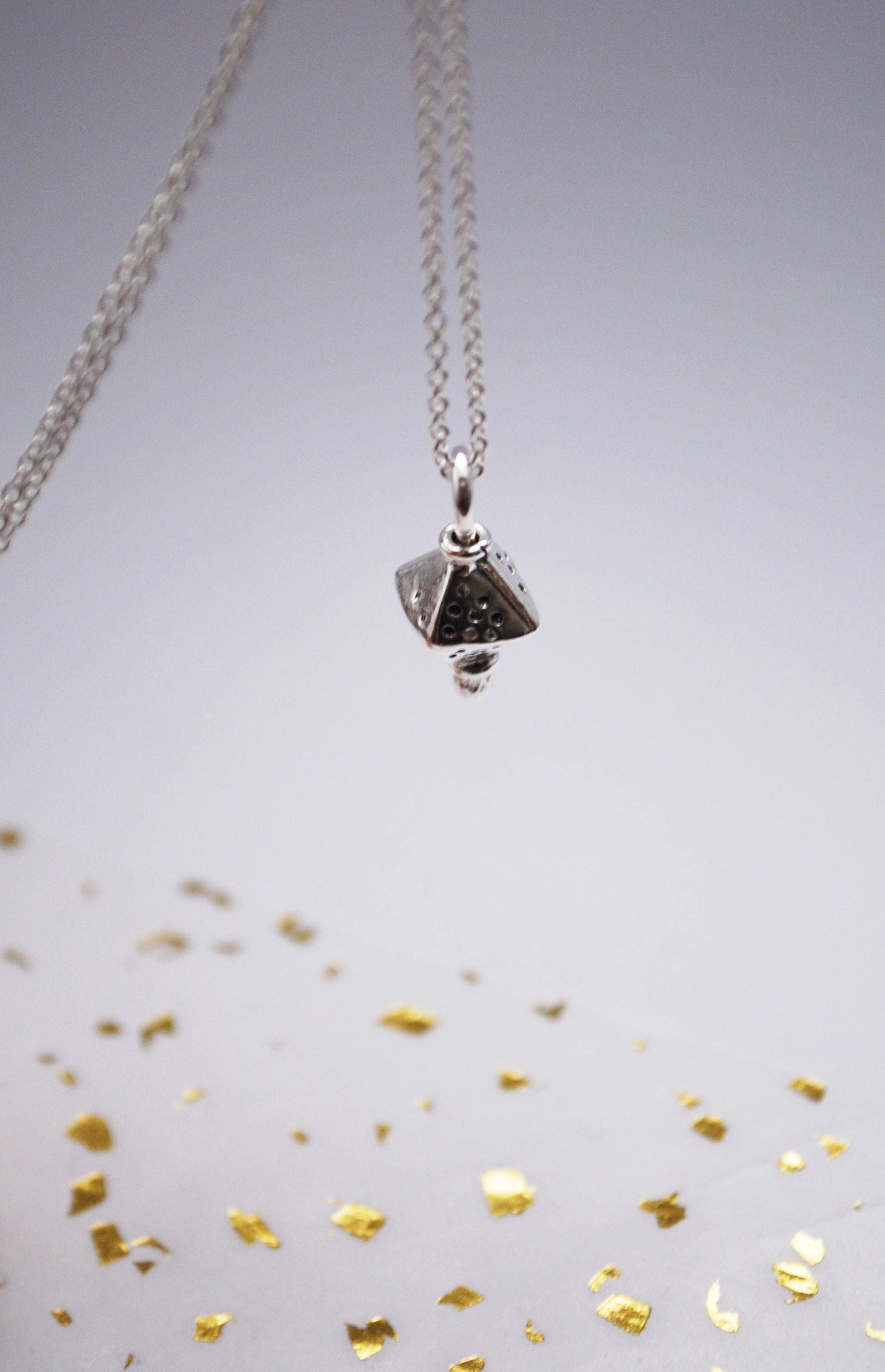Leia necklace, Eco sterling silver pendant necklace