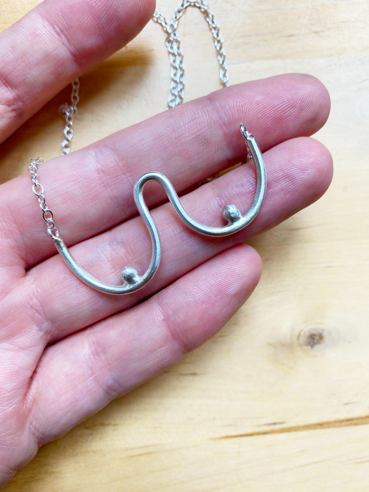 Bryn necklace and brooch, Boob brooch - Boob necklace