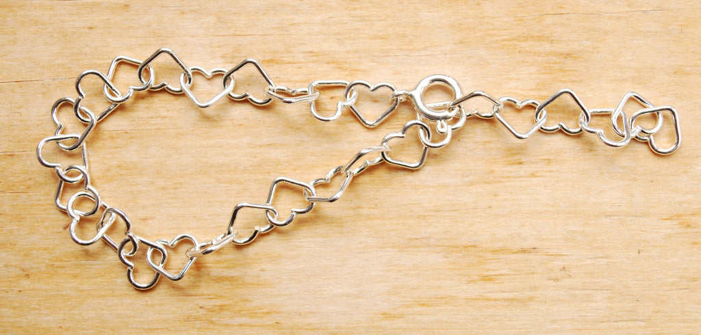 Heart bracelet, large links
