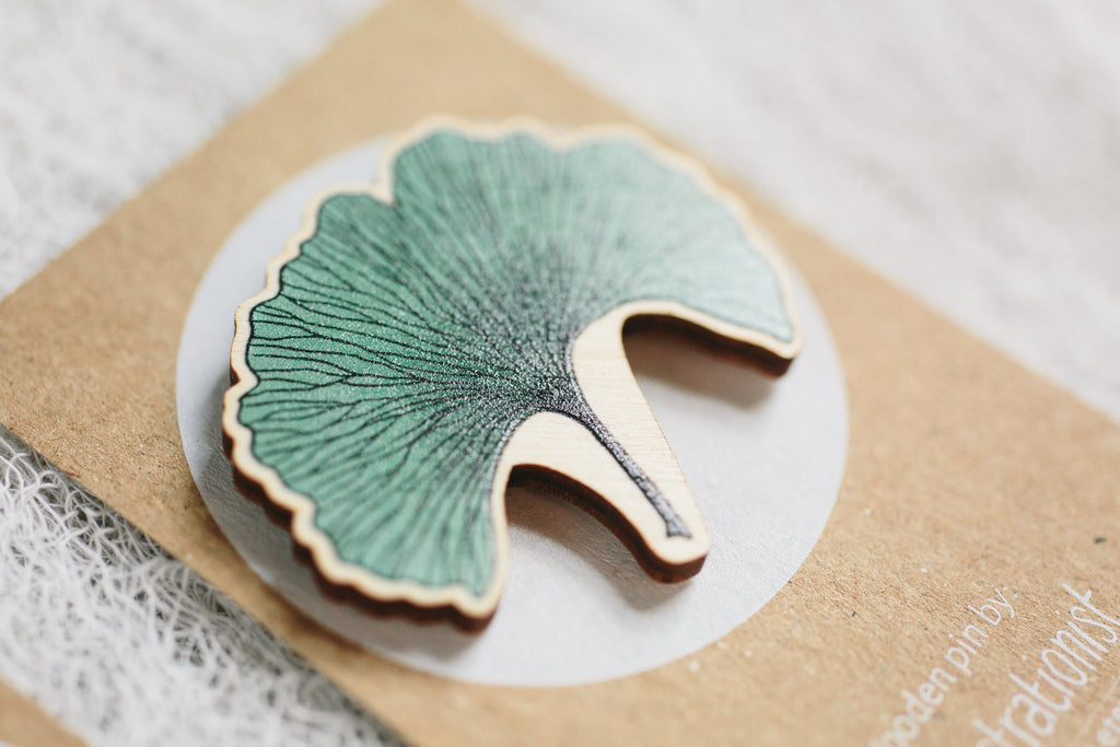 Wooden Plant Pins, Willow, Eucalyptus, Ginkgo or Monstera