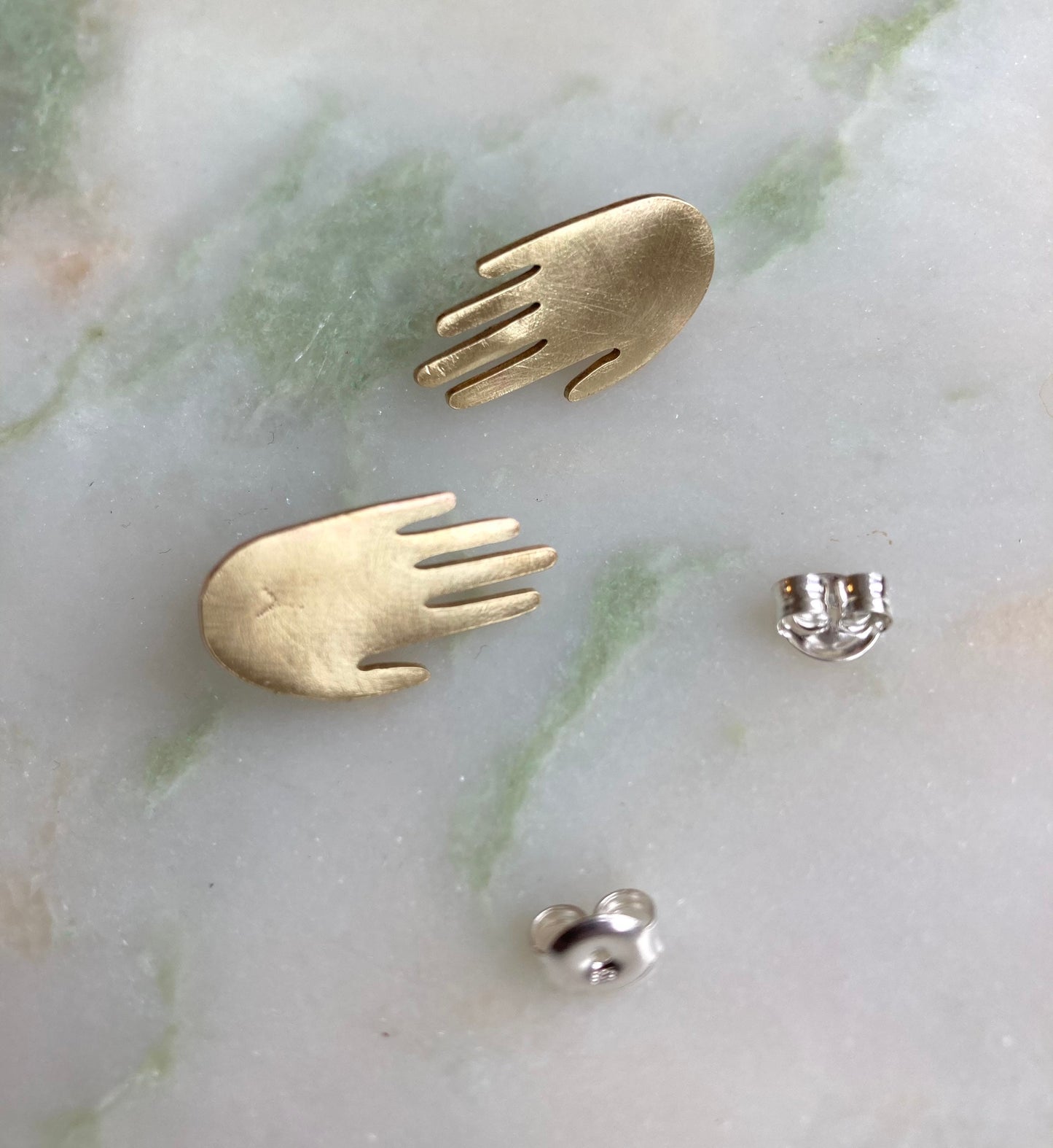 Brass rule earrings