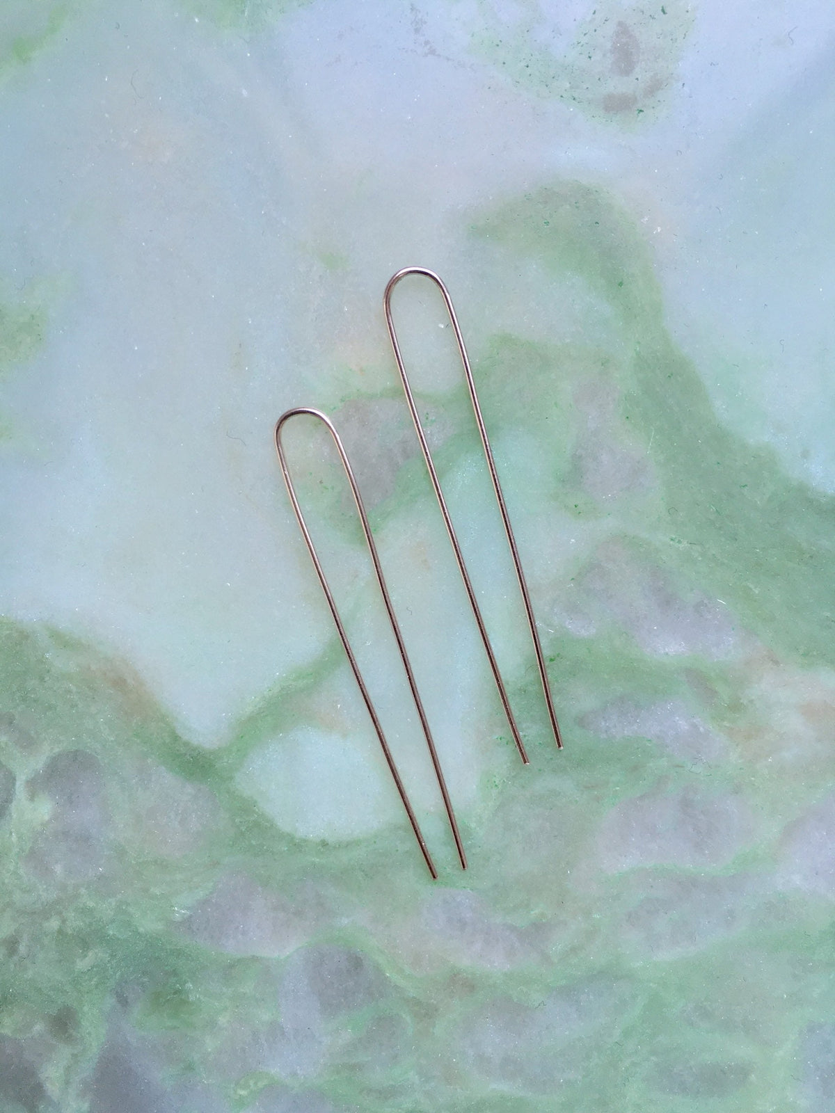Eco sterling silver line earrings, minimal ear threader