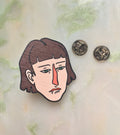 Vampire Girl Wooden Pin