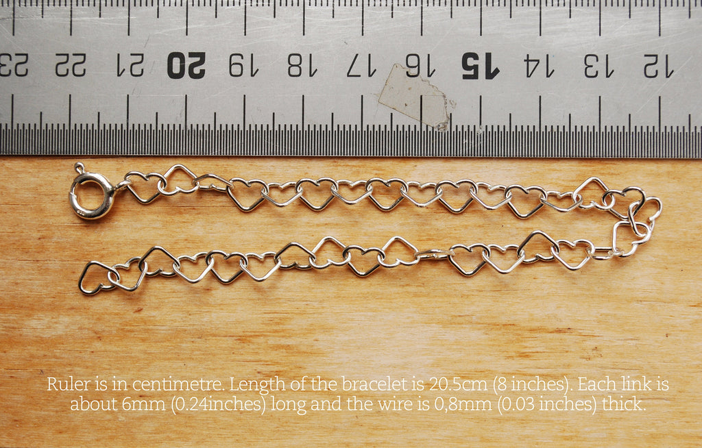 Heart bracelet, small links