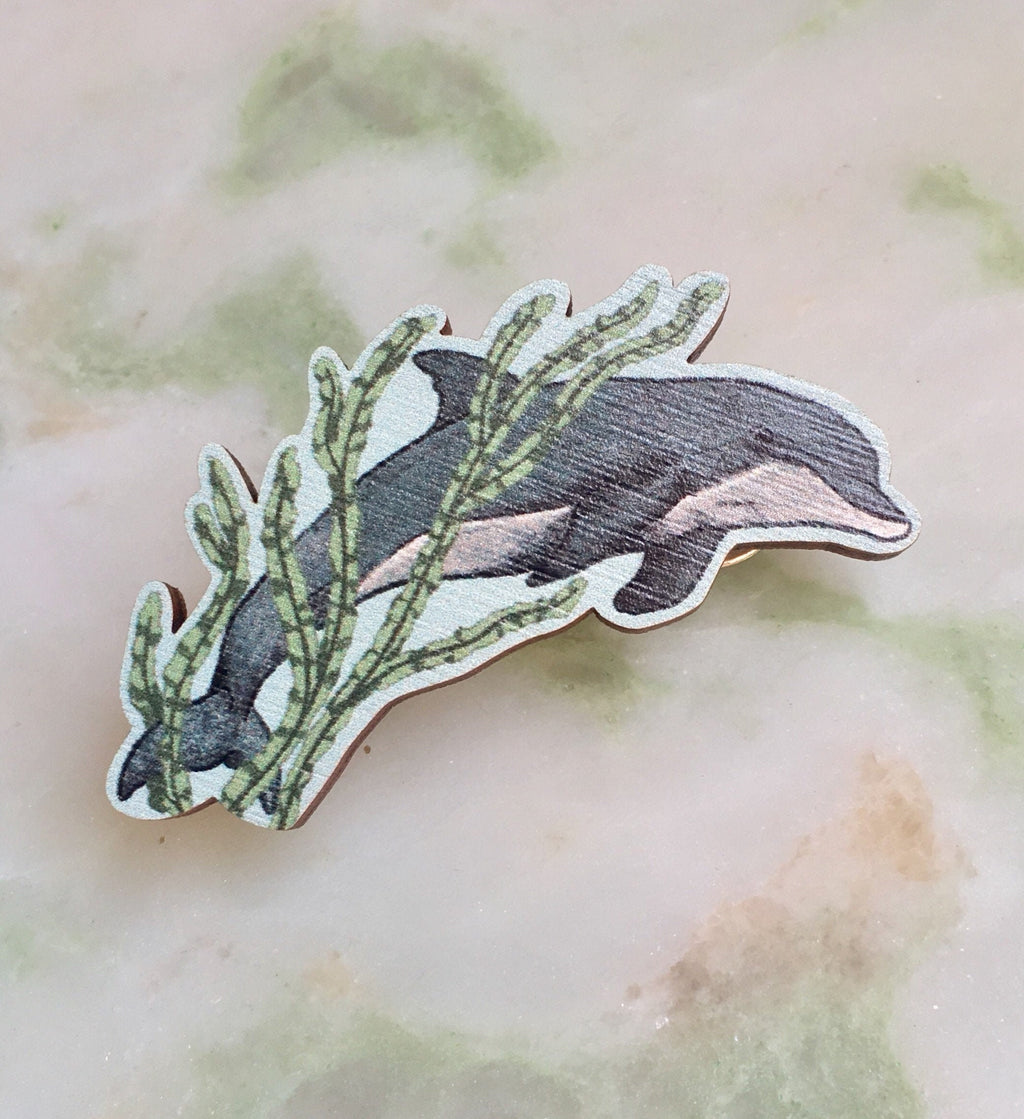 Dolphin pin | Wooden pin, Handmade Gift for nature lover, Cold weather accessories,  Christmas gift for her, stocking stuffer