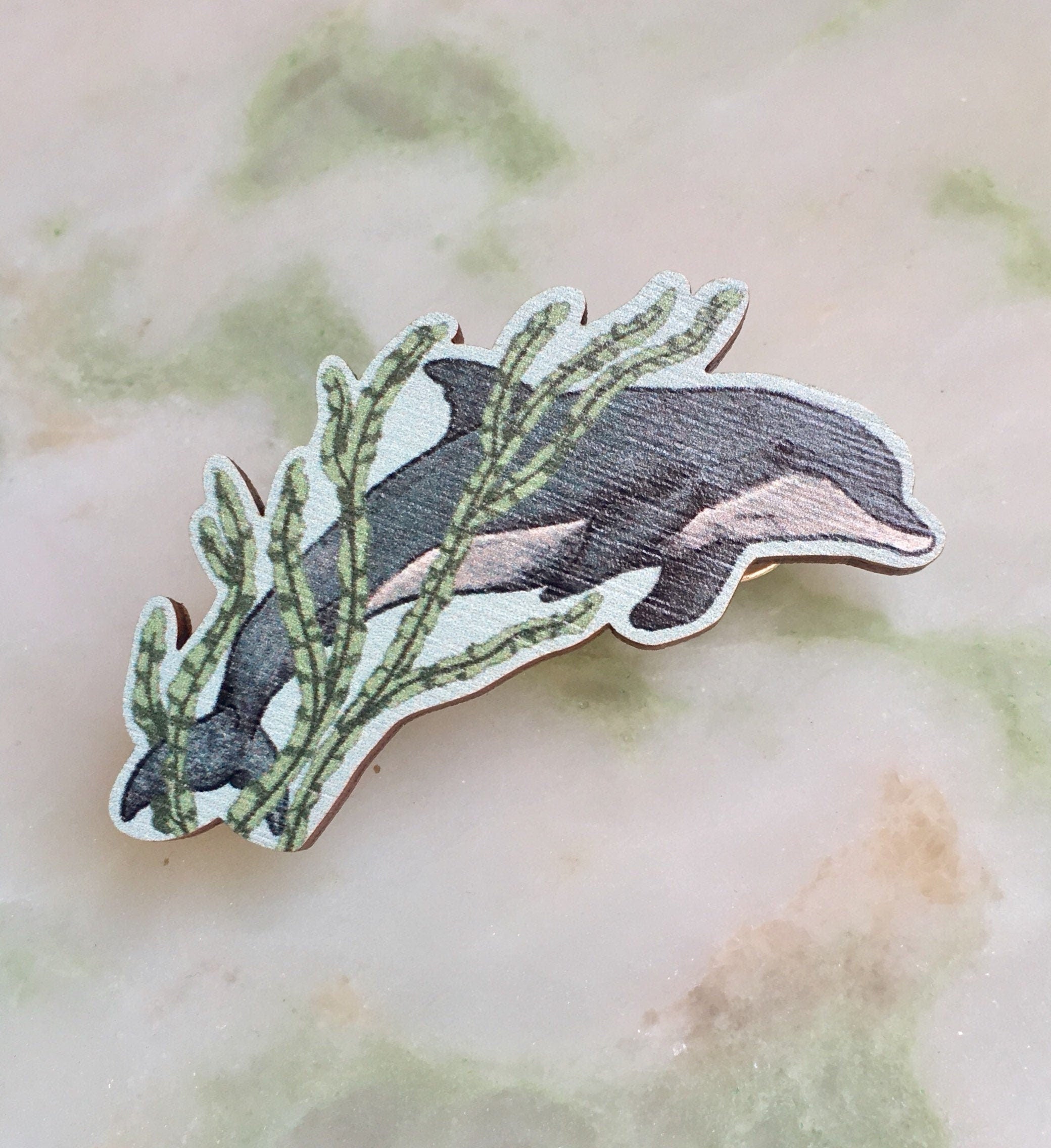 Dolphin pin | Wooden pin, Handmade Gift for nature lover, Cold weather accessories,  Christmas gift for her, stocking stuffer