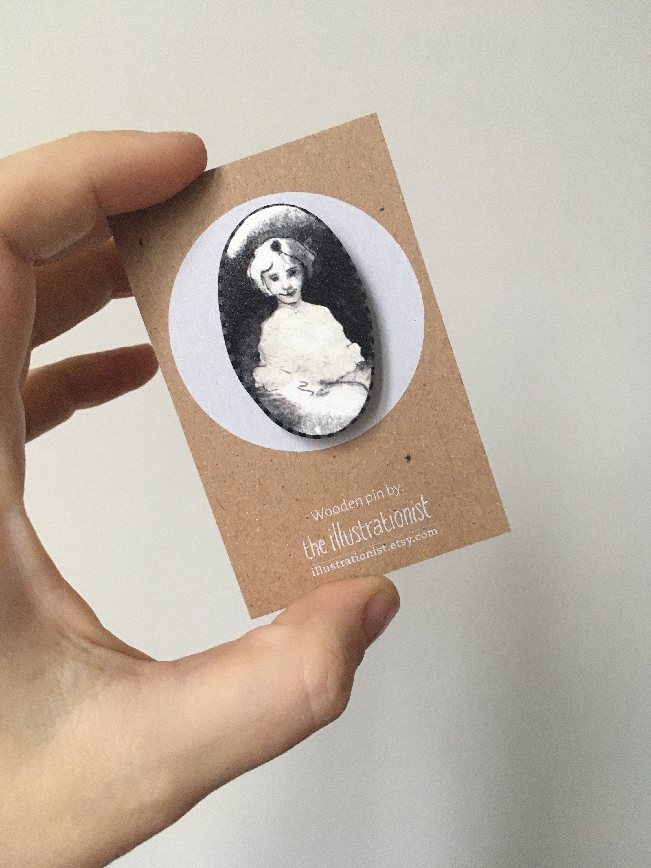 Victorian Halloween Wooden Pin