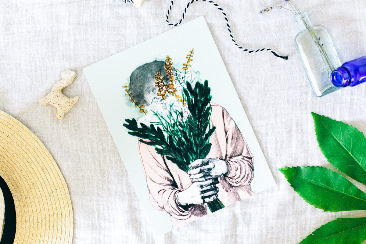 Flower girl art print
