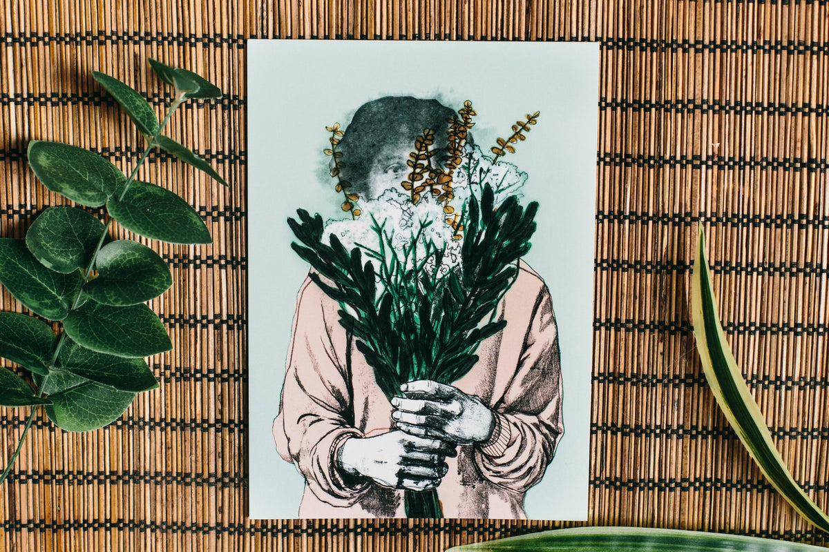 Flower girl art print