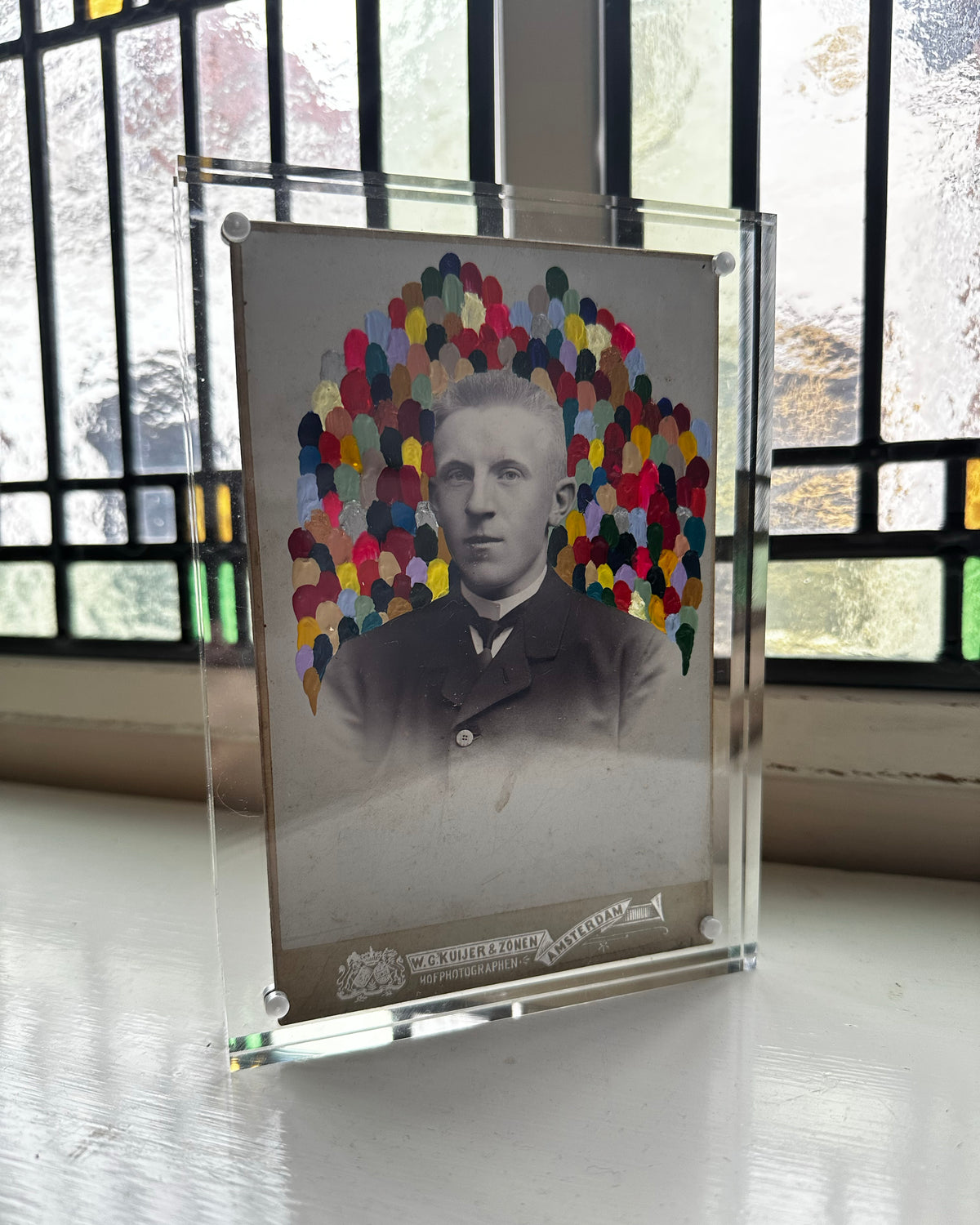 The Rainbow Man, Painted vintage photo