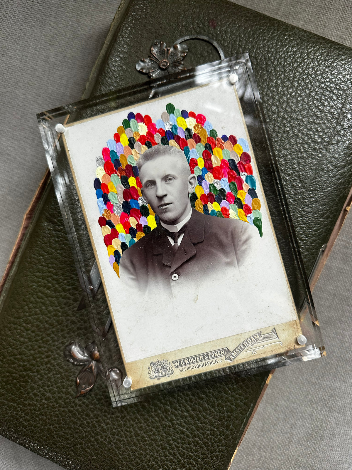 The Rainbow Man, Painted vintage photo