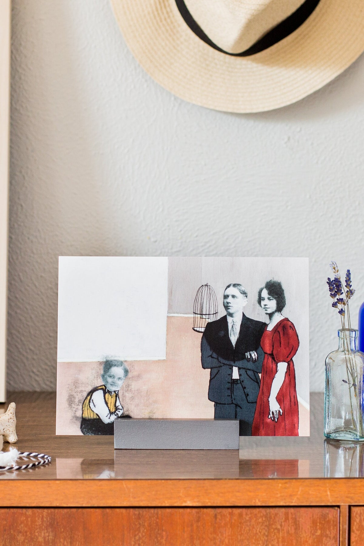 Bimbo and his Family in the Pink Room art print