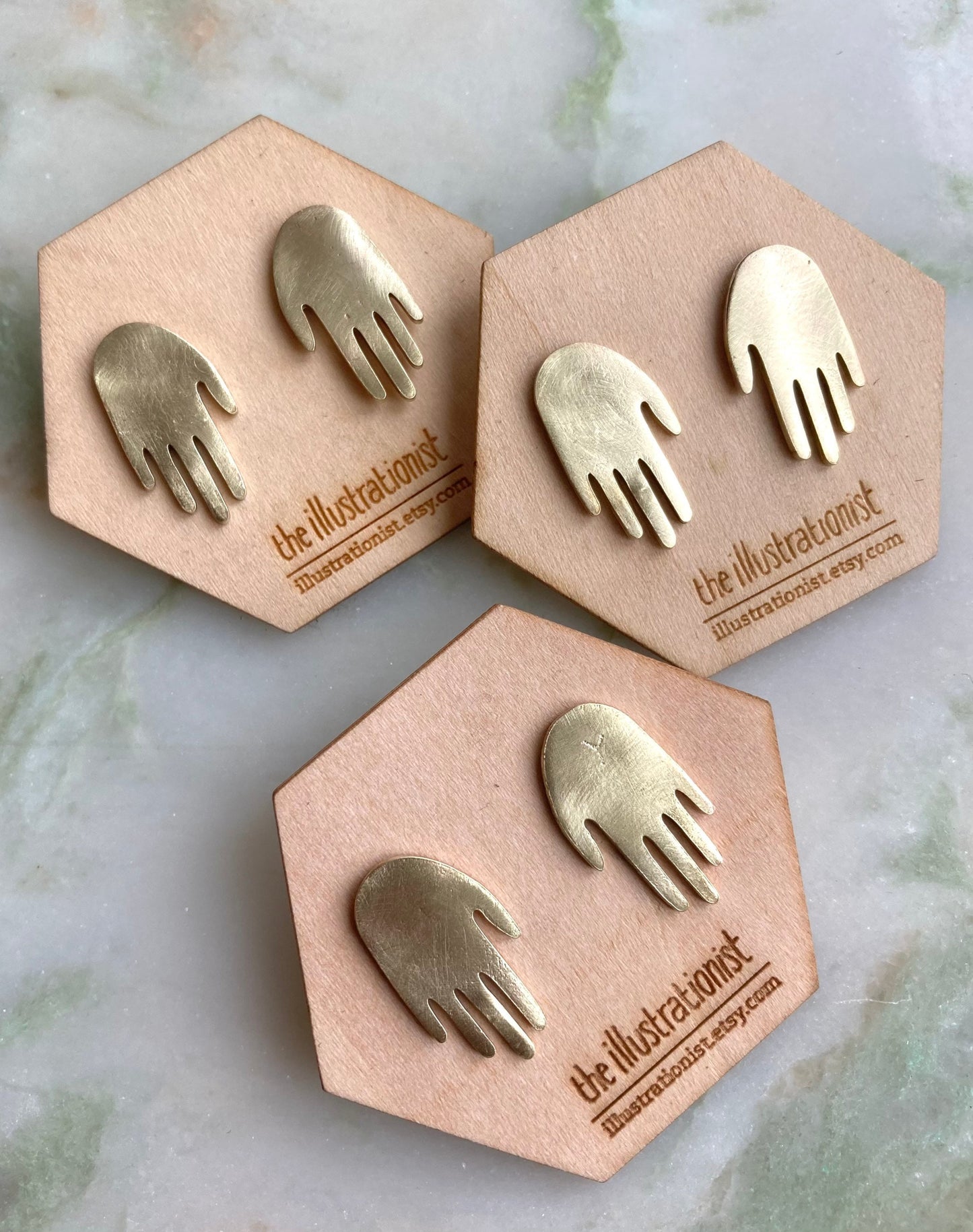 Brass rule earrings