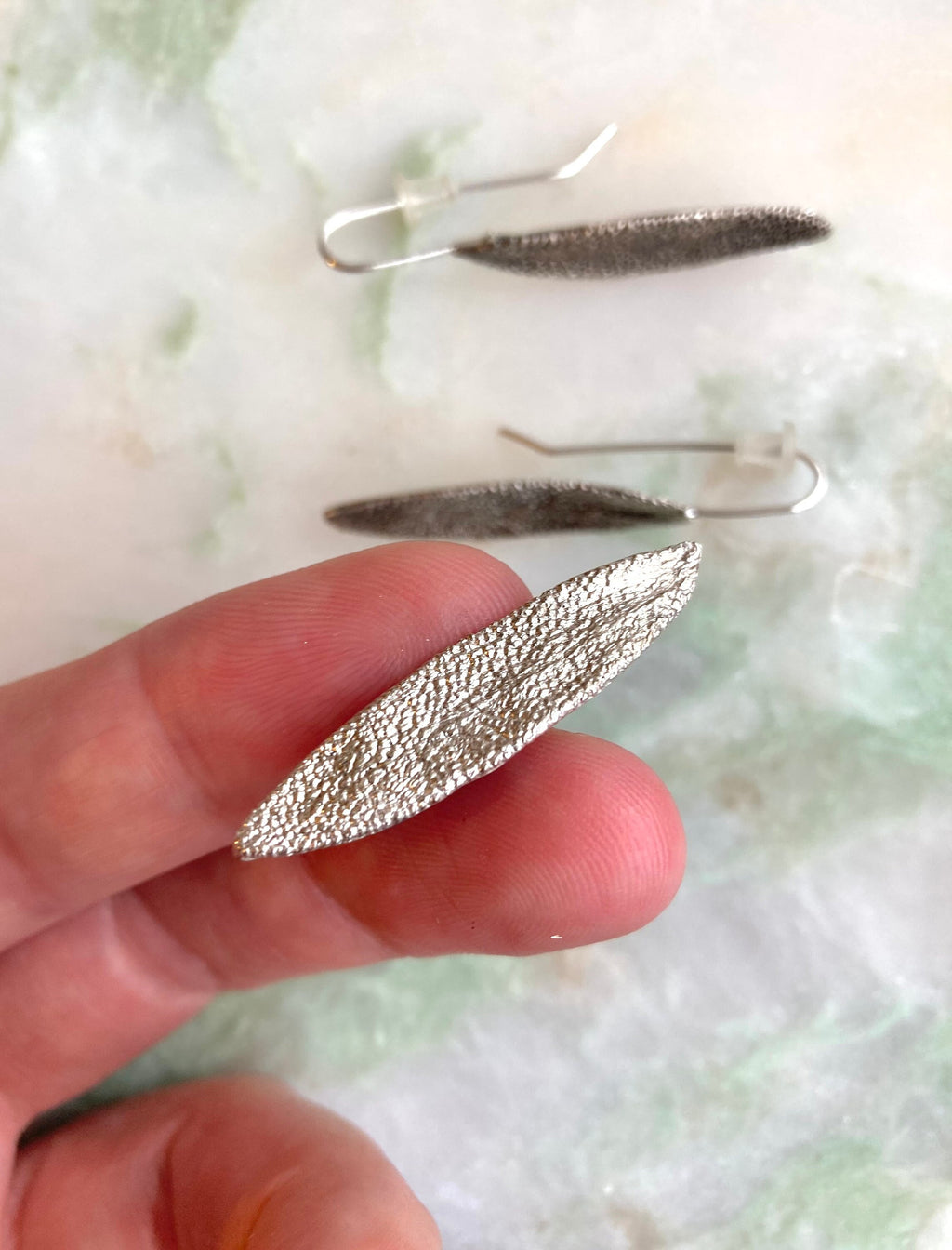 Sage earrings, Sage Brooch