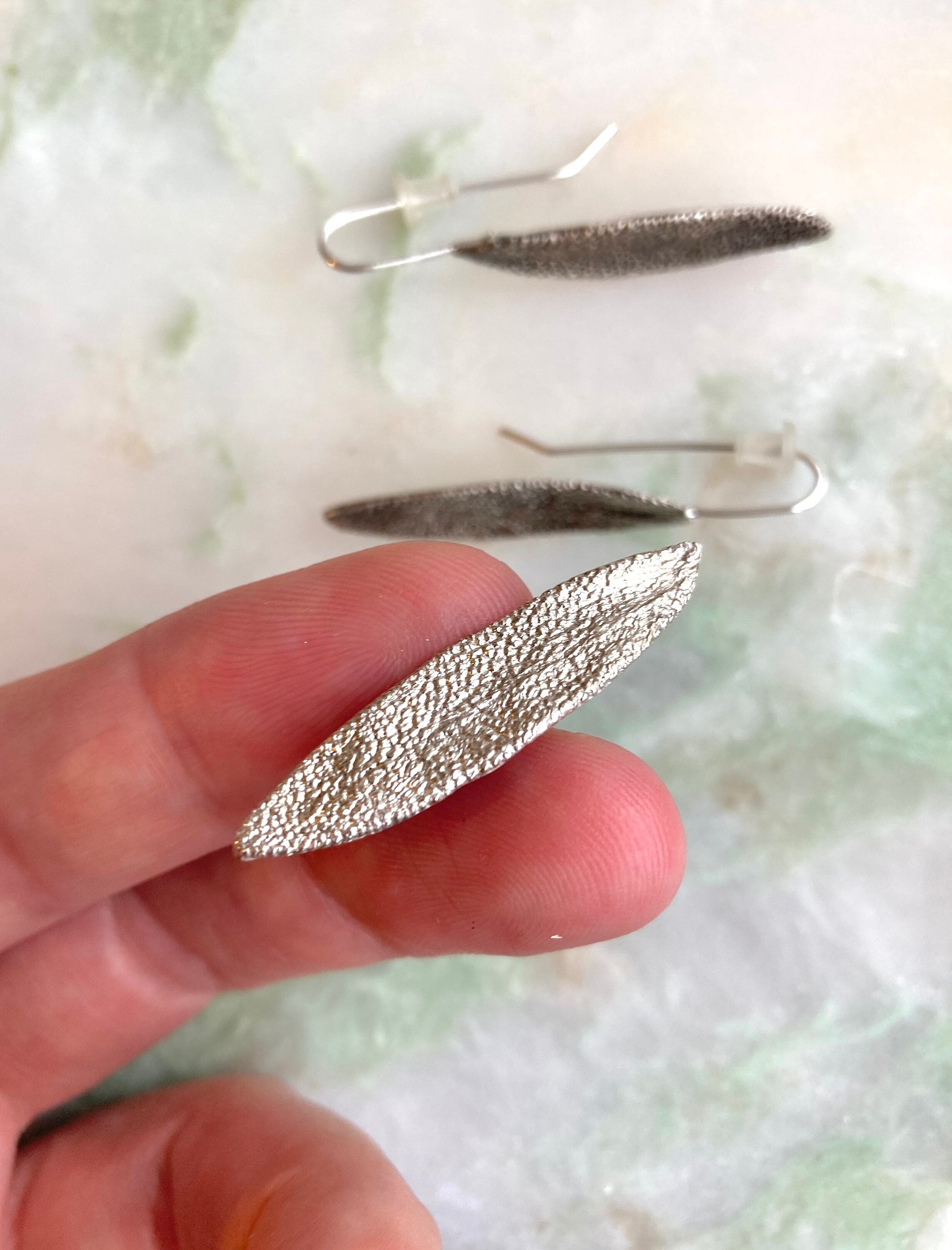 Sage earrings, Sage Brooch