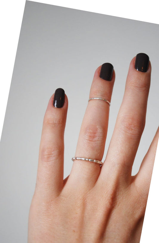 Eco sterling silver ring stacking, 14k gold wedding ring engagement