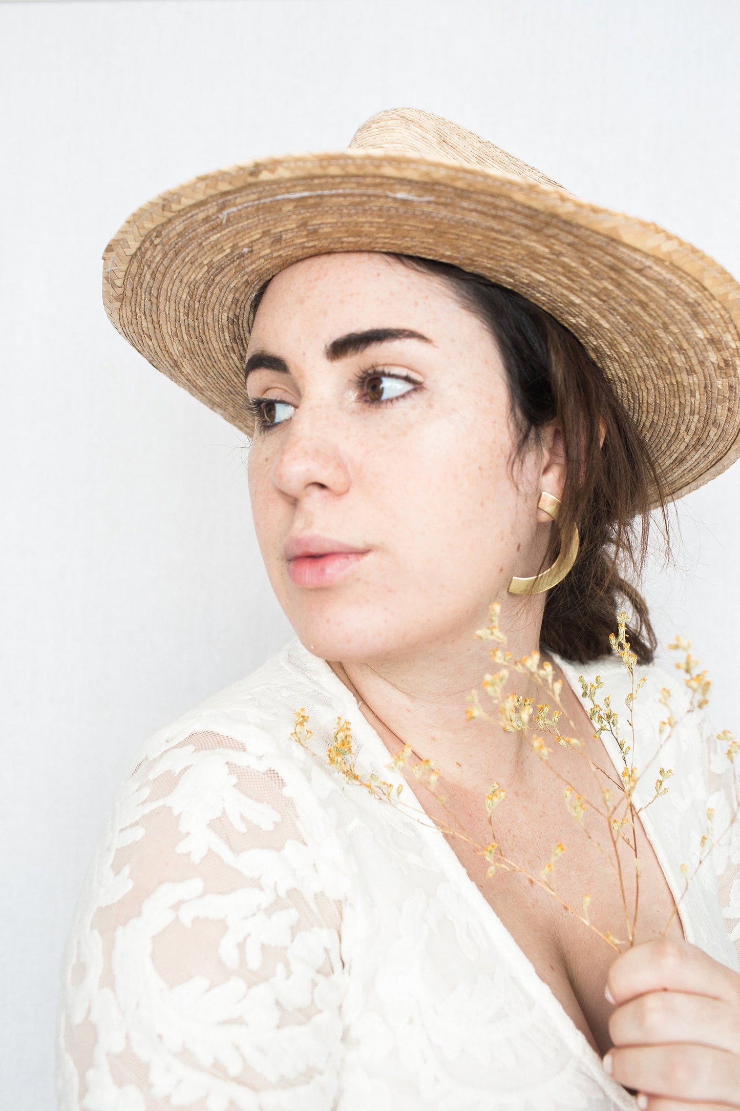 Big half circle earrings