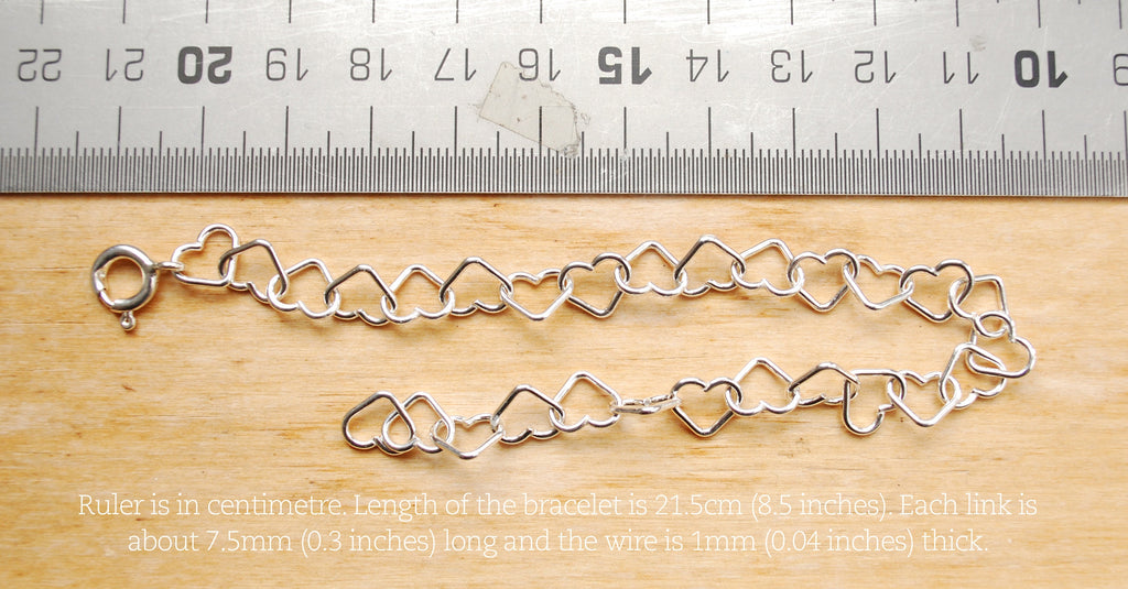 Heart bracelet, large links
