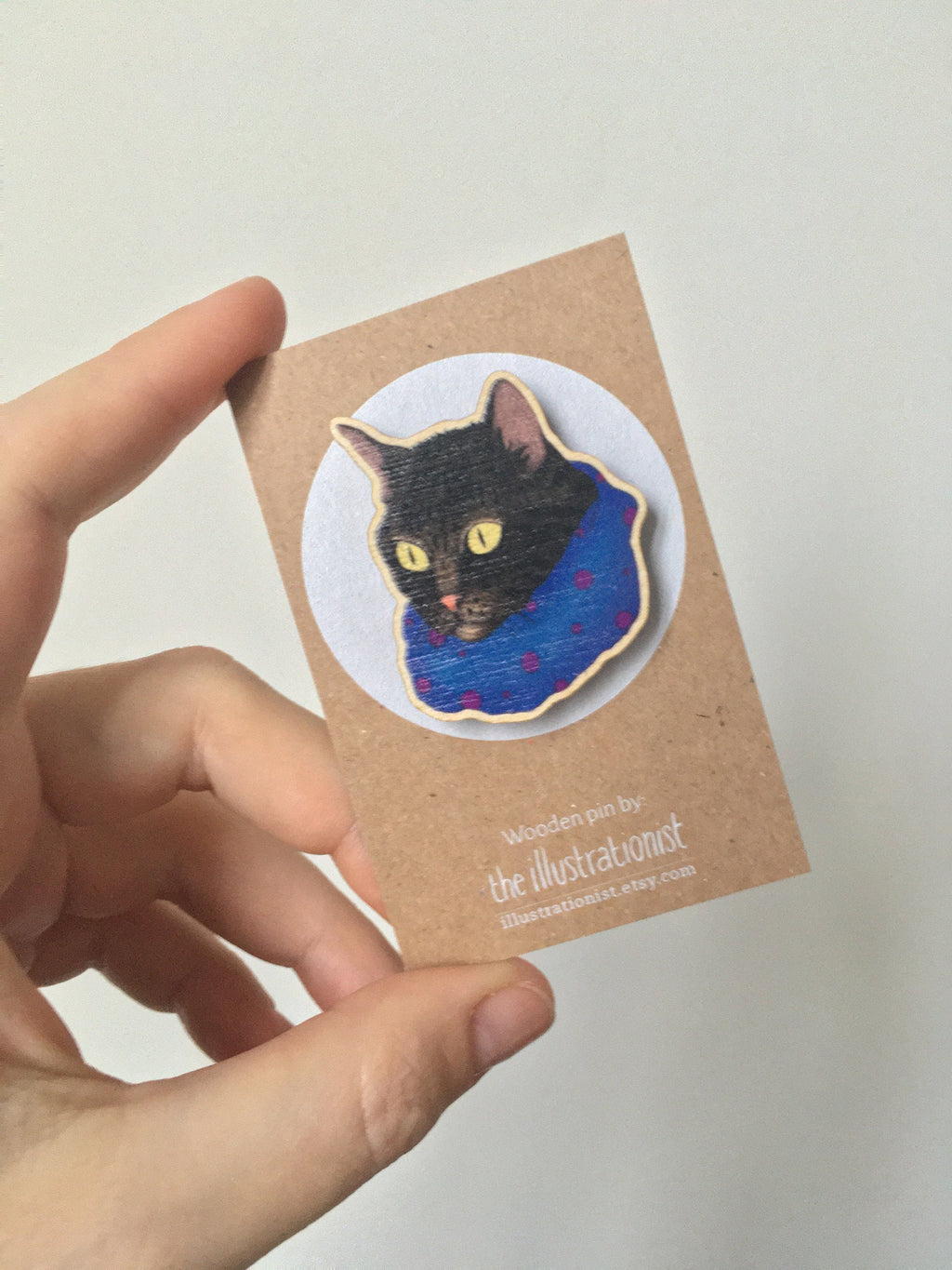 Cat Wooden Pin