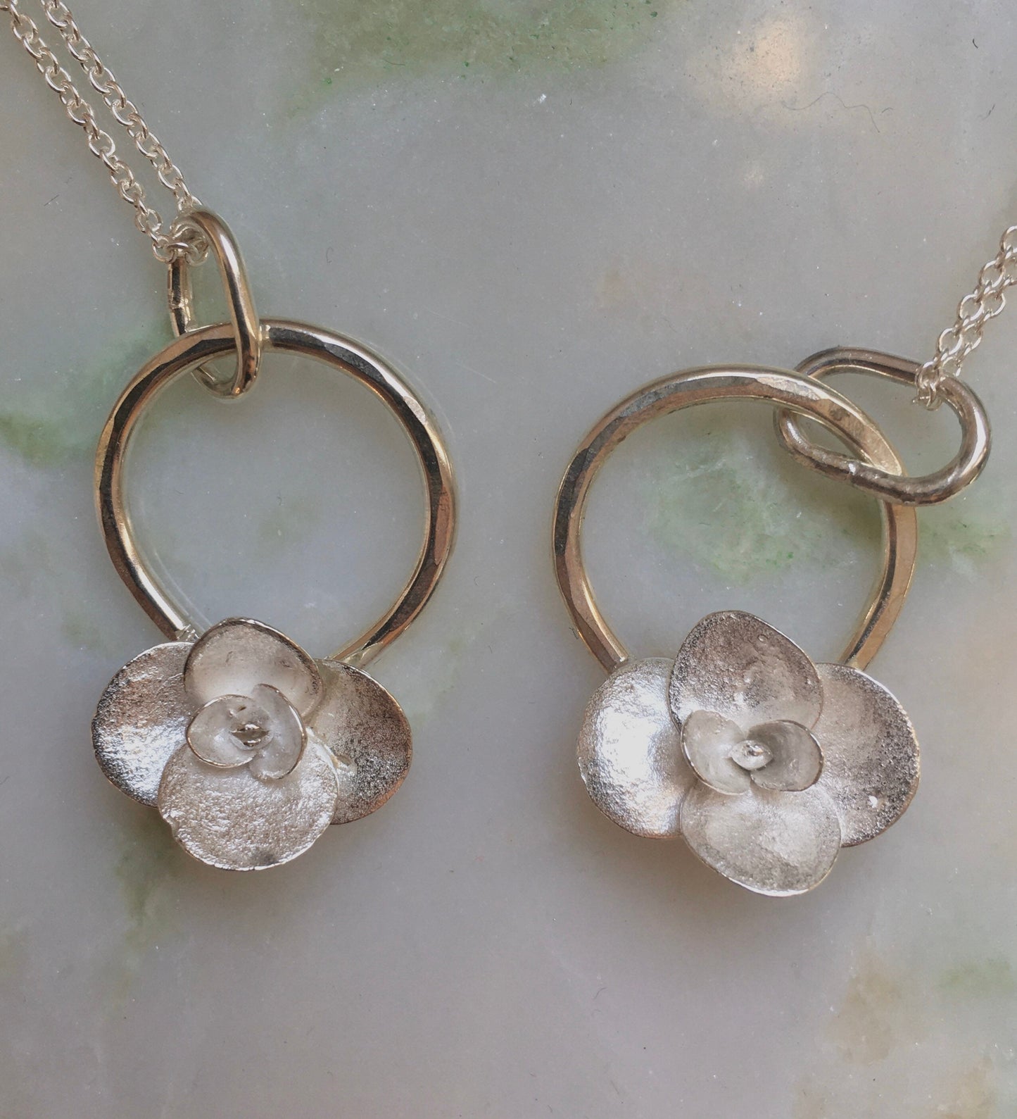 Suce necklace, Eco sterling silver succulent necklace