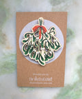 Christmas Mistletoe Wooden Pin