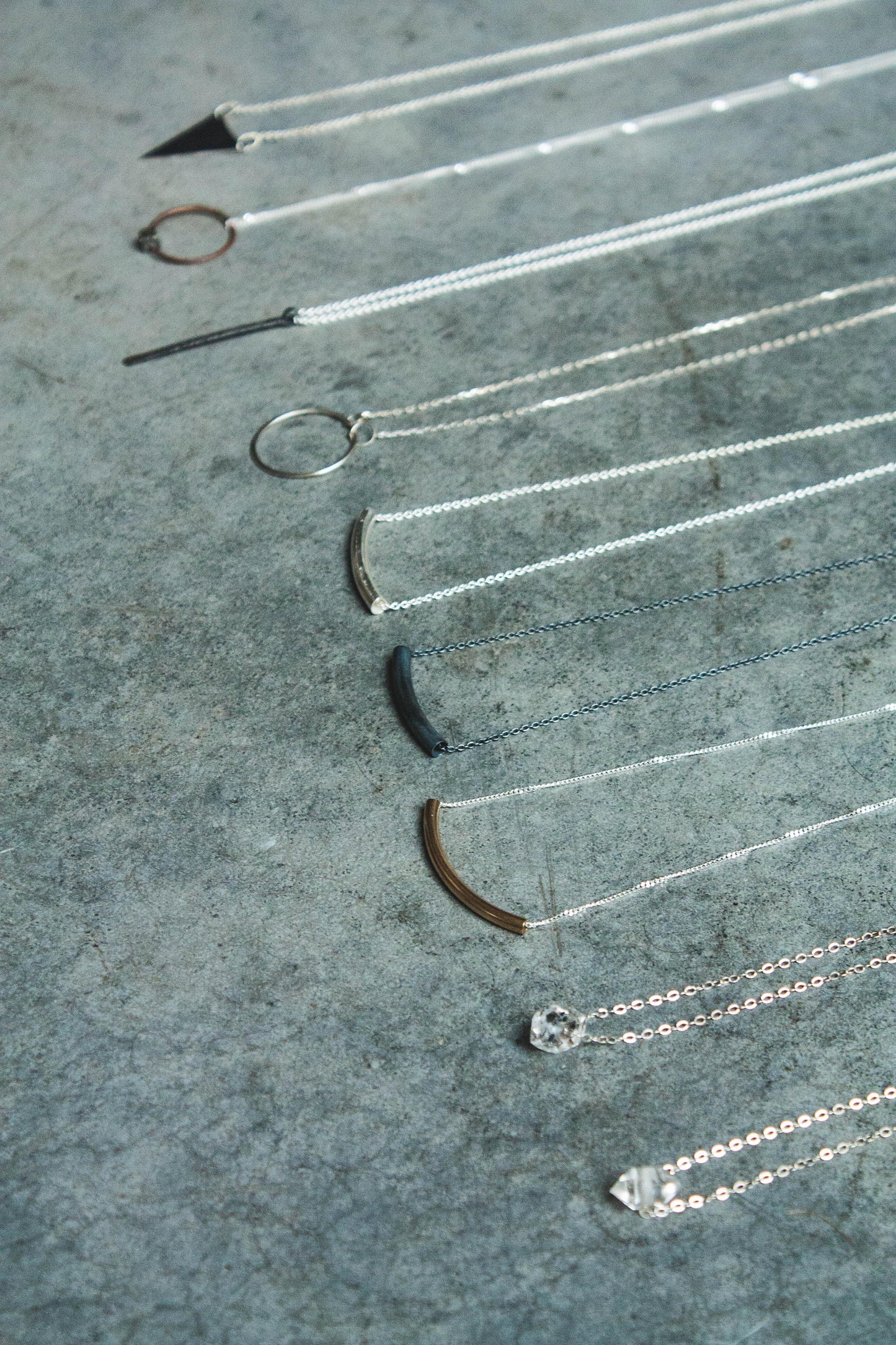 Eden necklace, Eco sterling silver modern circle pendant