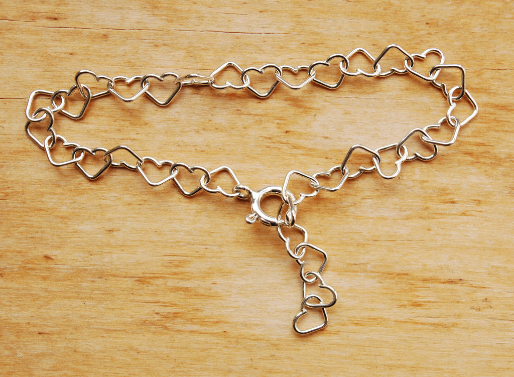 Heart bracelet, small links