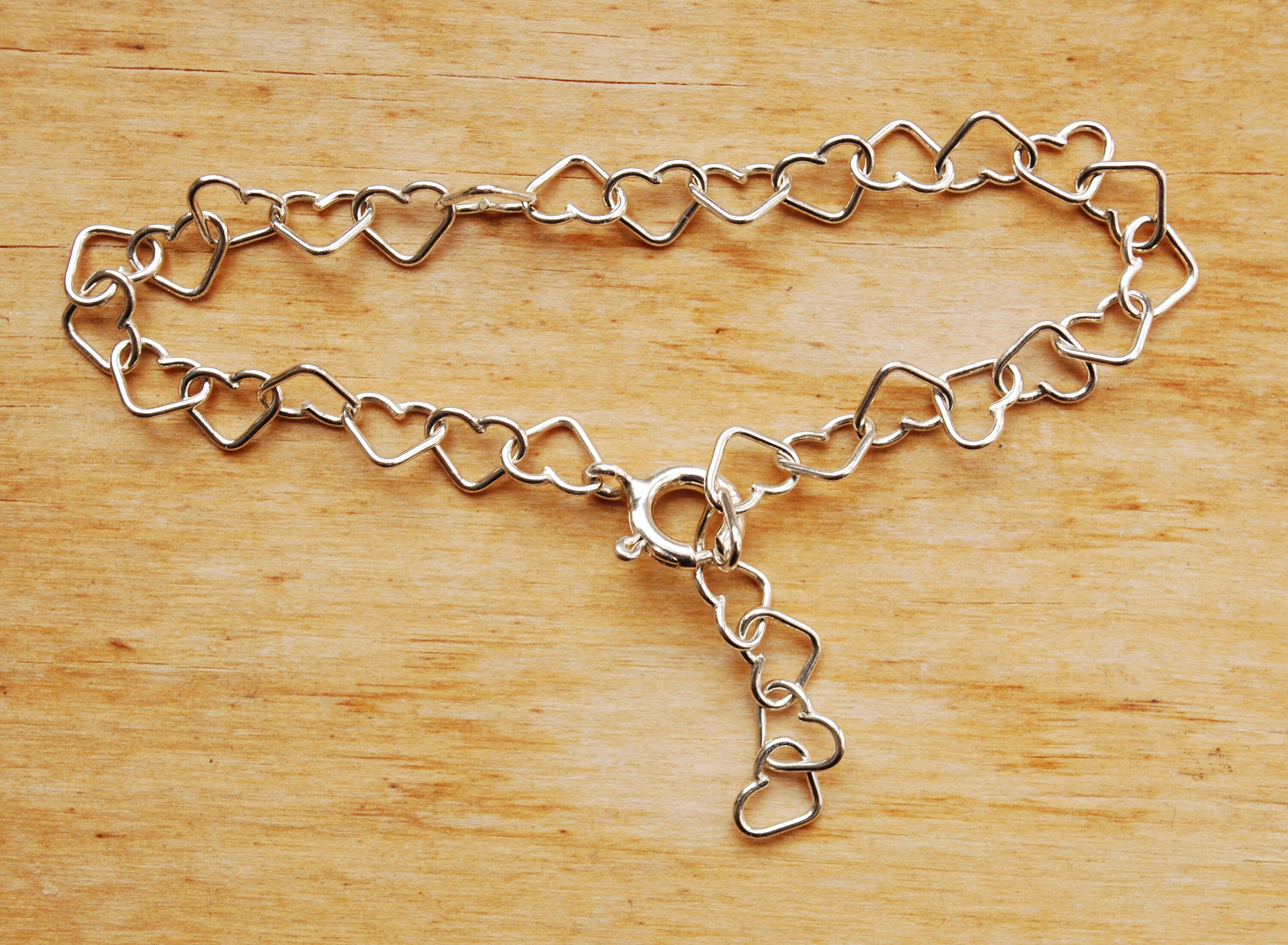 Heart bracelet, small links