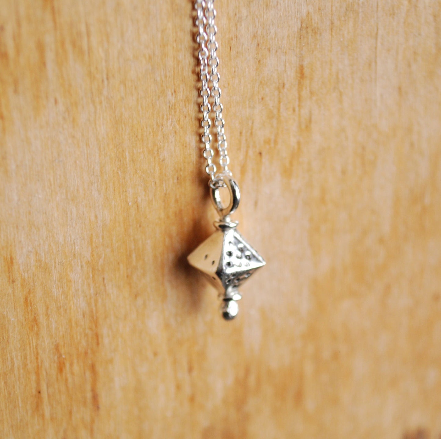 Leia necklace, Eco sterling silver pendant necklace