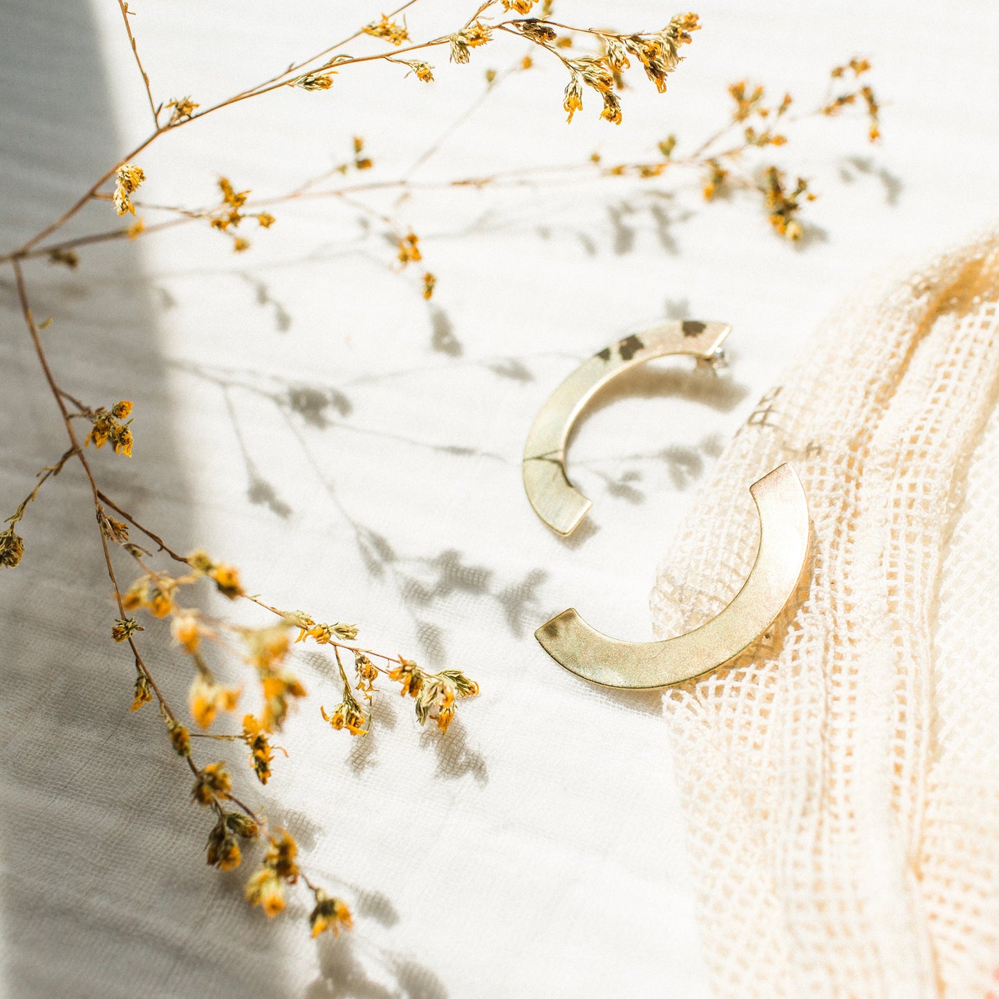 Big half circle earrings