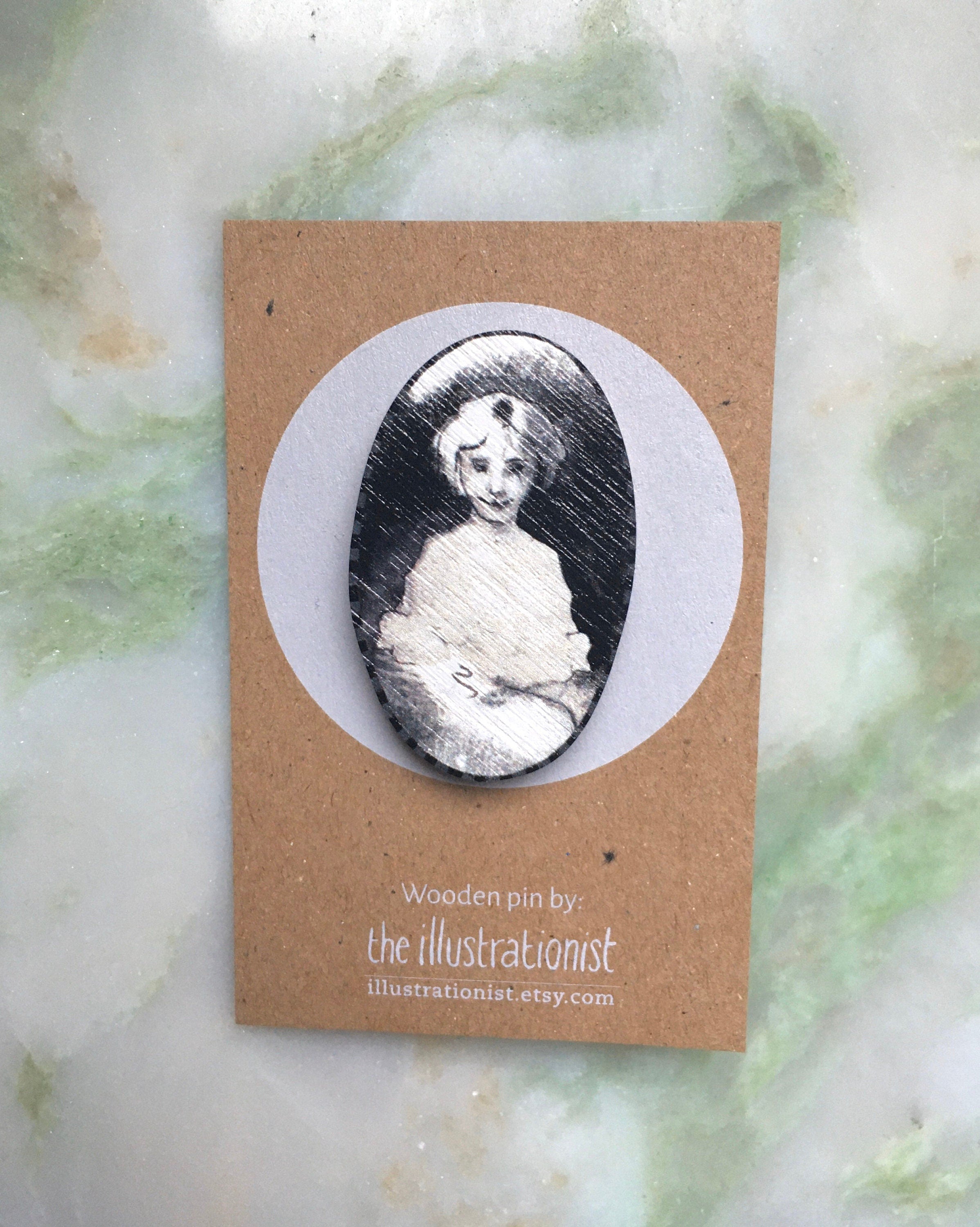 Victorian Halloween Wooden Pin