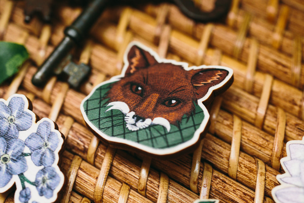 Little Fox Wooden Pin