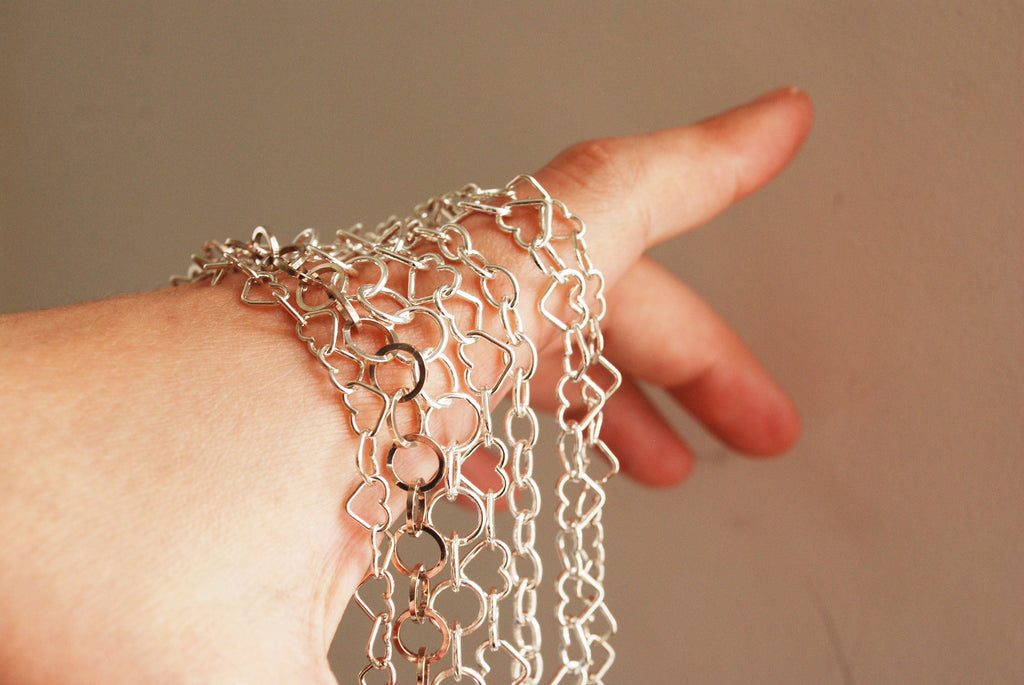 Heart bracelet, small links